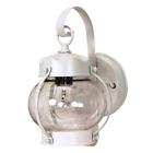 045923606304 60 630 Satco Onion Wall Lantern 1 Lt Wh Outdoor Lighting