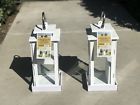1002664065 Hampton Bay Lantern By Metal And Glass Candle Holder Lot