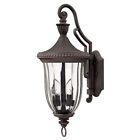 1244mn 3 Wall Medium Bronze Light Hinkley Outdoor Lighting Oxford Midnight
