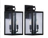 126102 Cedar Hill Black Metal Outdoor Wall Lantern Sconce 193023020336