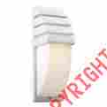 1832wh Plc Lighting 1832 White Synchro Outdoor Modern Contemporary Wall Sconce Fixture 736211174482