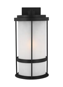 73-bel-4168679 20 Inch 9.3w 1 Led Large Outdoor Wall Lantern Black