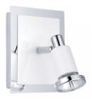 200096a Eglo Lighting Wall Light Chrome Shiny White Finish 9008606116096