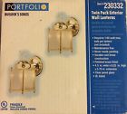 203332 Pack Exterior Twin Brass. Item Wall Polished Lanterns. Portfolio