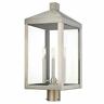 20586-91 Livex Lighting Nyack Brushed Nickel Outdoor Post Top 847284056305