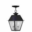 2167-04 Mansfield Livex Lighting 2167 Black Outdoor Pendant With 2 Lights 847284027510