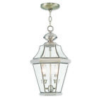 2265-91 Livex Lighting Georgetown Brushed Nickel Outdoor Lantern Pendant 847284056916