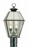 2284-04 Livex Lighting Westover Light Outdoor Black Finish Solid Brass Post