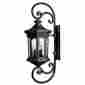 229644 Signature Hardware Raley Wall Lantern Incandescent Four Lights Museum Black