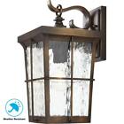 587193 23482 Home Decorators Collection Bronze Outdoor Wall Lantern With Clear Water