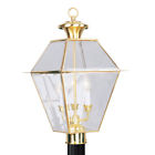 2384-02 Livex Lighting Westover Polished Brass Outdoor Fixture 847284010093