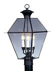2384-04 Livex Lighting Westover Light Outdoor Black Solid Brass Wall Lantern