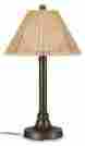 278943 13217 Patio Living Concepts Shangri-la All-weather Outdoor Table Lamp With Wicker Shade Id