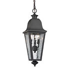 47104 3 Lighting Pendant Outdoor Forged Charcoal Light Brookridge Elk