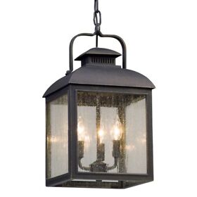 154-bel-2815526 3 Light Outdoor Medium Hanging Lantern 10 Inches Wide By 17.75 High