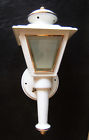 34-3015 Sear White Vintage New Mid Century Wall Outdoor Coach Light