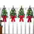 35902 Collections Etc Solar Christmas Trees Wall Fence Decor By 191121000212