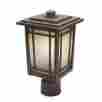 391913 Hampton Bay Exterior Post Mount Oil Rubbed Chesnut Finish Lamp.new Free Shipping 6940500311005