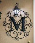 Wx23-1 4 Big Front Black Light 20-1 "wx23-1 Metal Solar Door " 2 Letter Porch Monogram