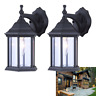 4-bk-2pack Howplumb Matte Electric Outdoor Wall Lanterns Pack 313106547530 4-bk-2pack Howplumb Matte Electric Outdoor Wall Lanterns Pack 313106547530
