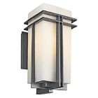 49203bk 400 " Light Kichler Satin-etched Fl 2 Tremillo Glass 20-1 Black
