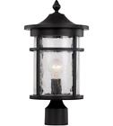 40383 Bk Trans Globe Lighting Outdoor Post Light Black 736916633543