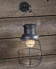 425817-4cgw-slv Unbranded Silver Solar Lighted Cage Lantern With Wall Hook Outdoor