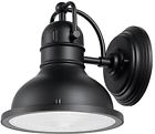 44157 Globe Electric Harbor Outdoor Wall Sconce Matte Black 0058219441572