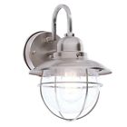 448085 Hampton Bay Brushed Nickel Outdoor Cottage Lantern 725916821838