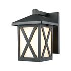 45215-1 Elk Lighting Lawton Matte Black Outdoor Wall Lantern 748119111285
