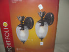 46152 Portfolio Pair Of Bronze Outdoor Wall Mount Pineapple 736916257008