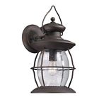 47042 Elk Weathered Wall Charcoal 1 Lighting Lantern Light Village Outdoor