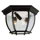 4907 Bk Trans Globe Lighting Black Beveled Glass Outdoor 736916049108