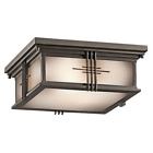 49164oz Kichler Portman Square Olde Bronze Outdoor Flush Mount 783927305013