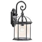 49186bkl16 Kichler Barrie Black Led Outdoor Wall Sconce 0783927517096