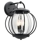 49729bkt Kichler Vandalia Textured Black Outdoor Wall Light 783927512848