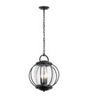 49731bkt Kichler Lighting Vandalia Outdoor Pendant Textured Black Aluminum 783927512855