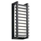 49785bkled Kichler Rockbridge Black Led Outdoor Wall Light 783927512527