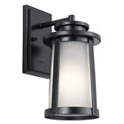 49917bk Kichler Harbor Bay Black Small Outdoor Wall Light 783927540384