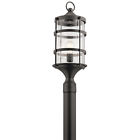 49963avi Kichler Mill Lane Anvil Iron Outdoor Post Lantern 783927541572