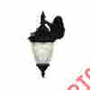 505s-bk Waterloo Z-lite Outdoor Wall Light Black W Ribbed Semi Clear Glass Shade