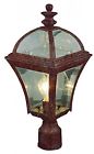 5085 Trans Globe Lighting Transglobe Rt Post Head With Beveled Glass Shade Rust Finished 736916162128