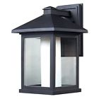 523b Mesa Z-lite Black 1 Light Outdoor Wall Sconce With Clear Beveled And Matte 685659012095