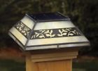 158414 722076410018 Deckorators Solar Tiffany Leaf Post Cap With Cedar