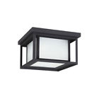 743999-2055949-251 First Uptown Black Outdoor Flush Mount With Etched 601754809132