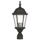 75468-14 Livex Lighting Hamilton Textured Black Outdoor Post Lantern 847284047761