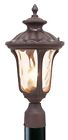 7655-58 Head Bronze Cast Lantern Livex Lighting Oxford Post Aluminum Imperial