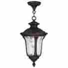 7854-07 Livex Lighting 1 Light Weather Resistant Providence Outdoor Bronze Incandescent Pendant 0847284037694