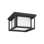 7903997s-12 Sea Gull Lighting Hunnington Black Led Outdoor Flush 785652063282
