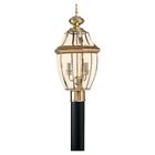 8229-02 Sea Gull Lighting Post Lantern Polished Brass 785652822926